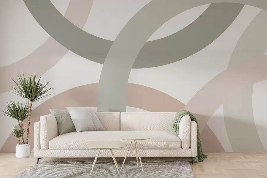 Fotobehang Abstractie met cirkels w05709
