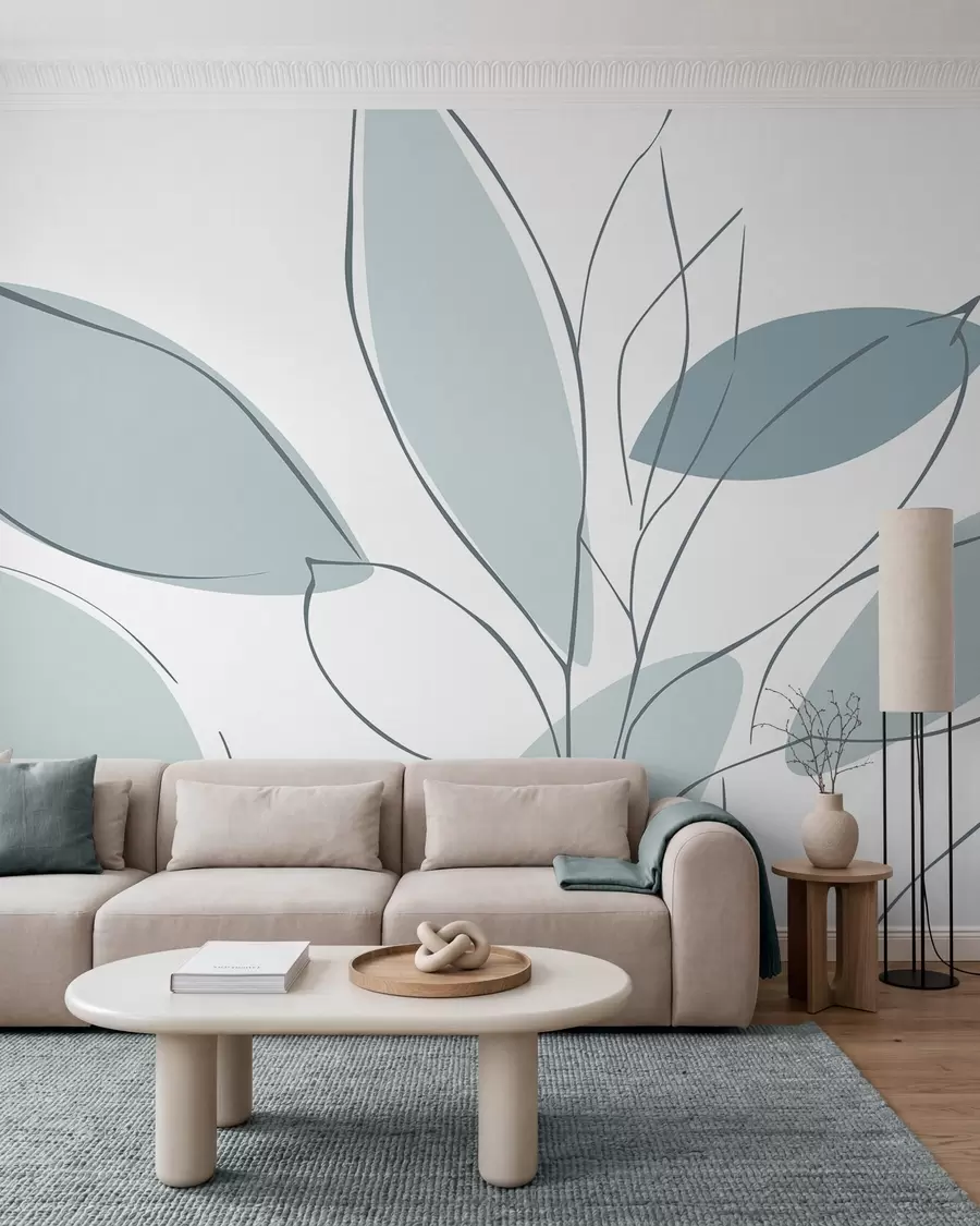 Fotobehang Abstracte bladeren w05710v1