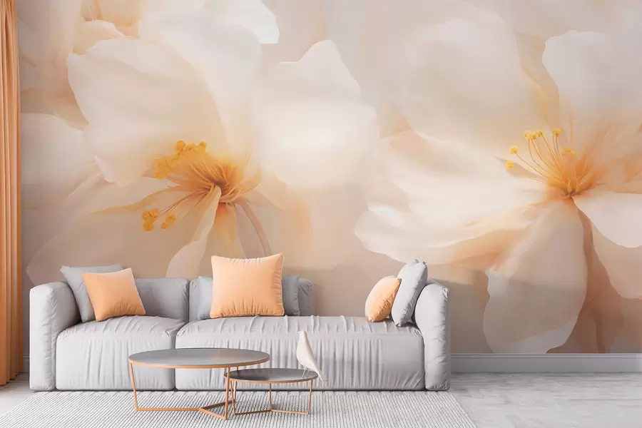 Fotobehang Grote bloemen w05615