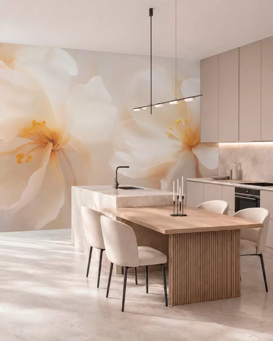 Fotobehang Grote bloemen w05615