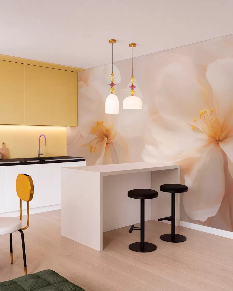 Fotobehang Grote bloemen w05615