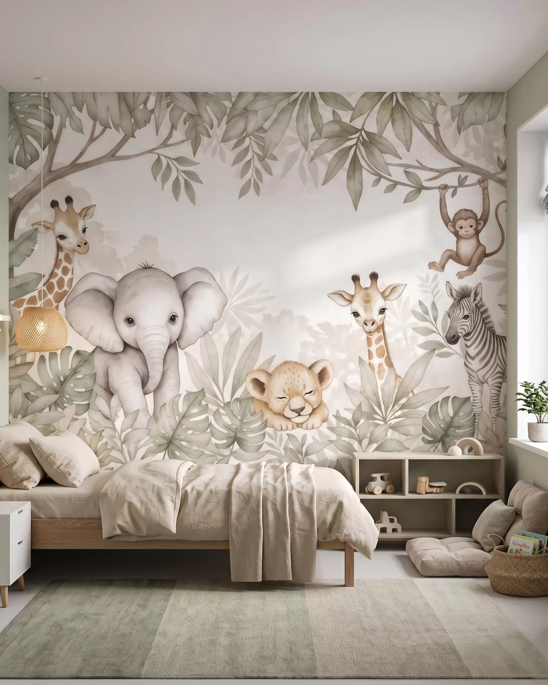 Fotobehang Safari onder de takken w09885