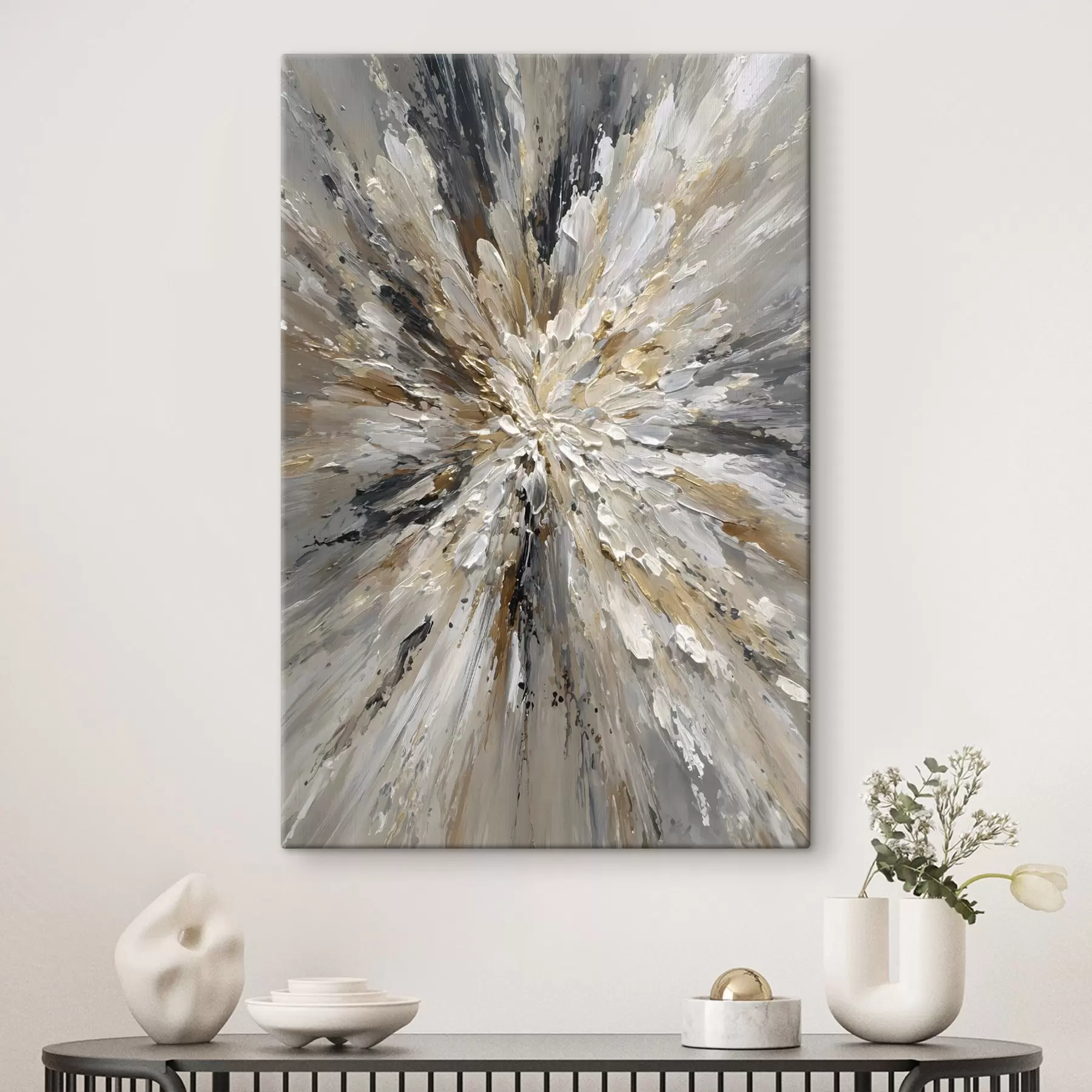 Schilderijen een explosie van kleuren in de stijl van een olieverfschilderij s49556