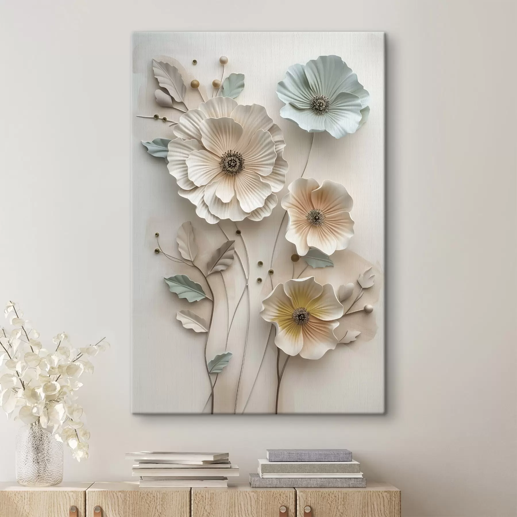  Schilderijen een bloemstuk met een driedimensionaal effect s49568