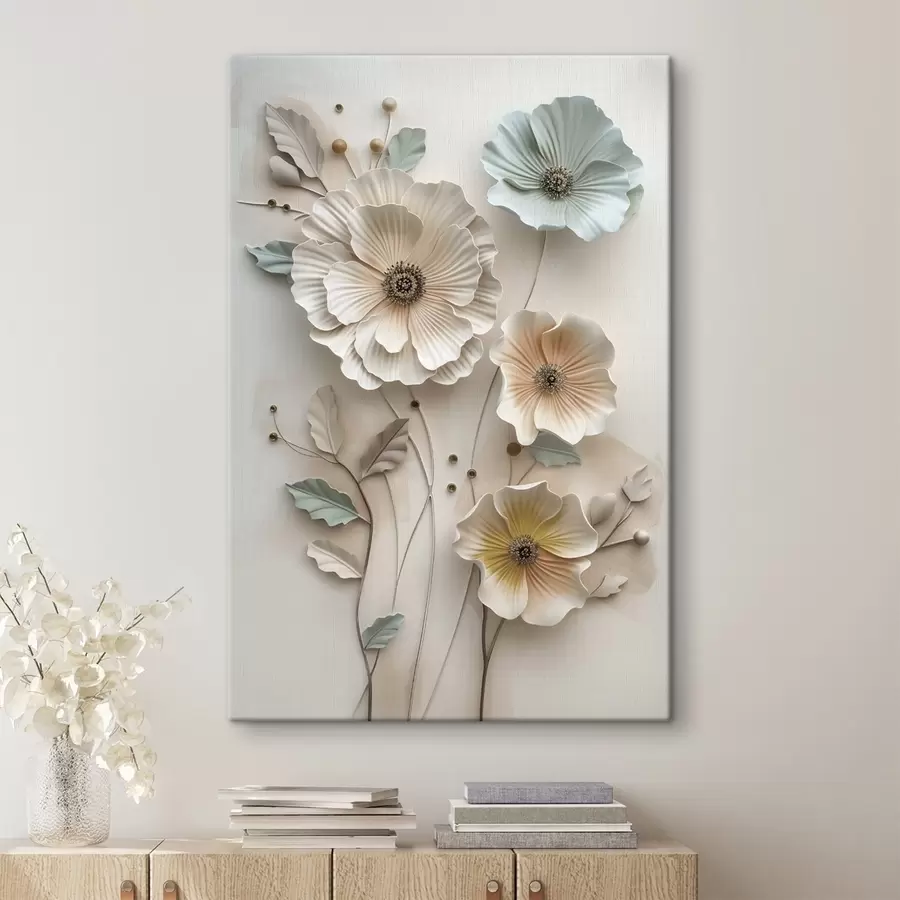  Schilderijen een bloemstuk met een driedimensionaal effect s49568