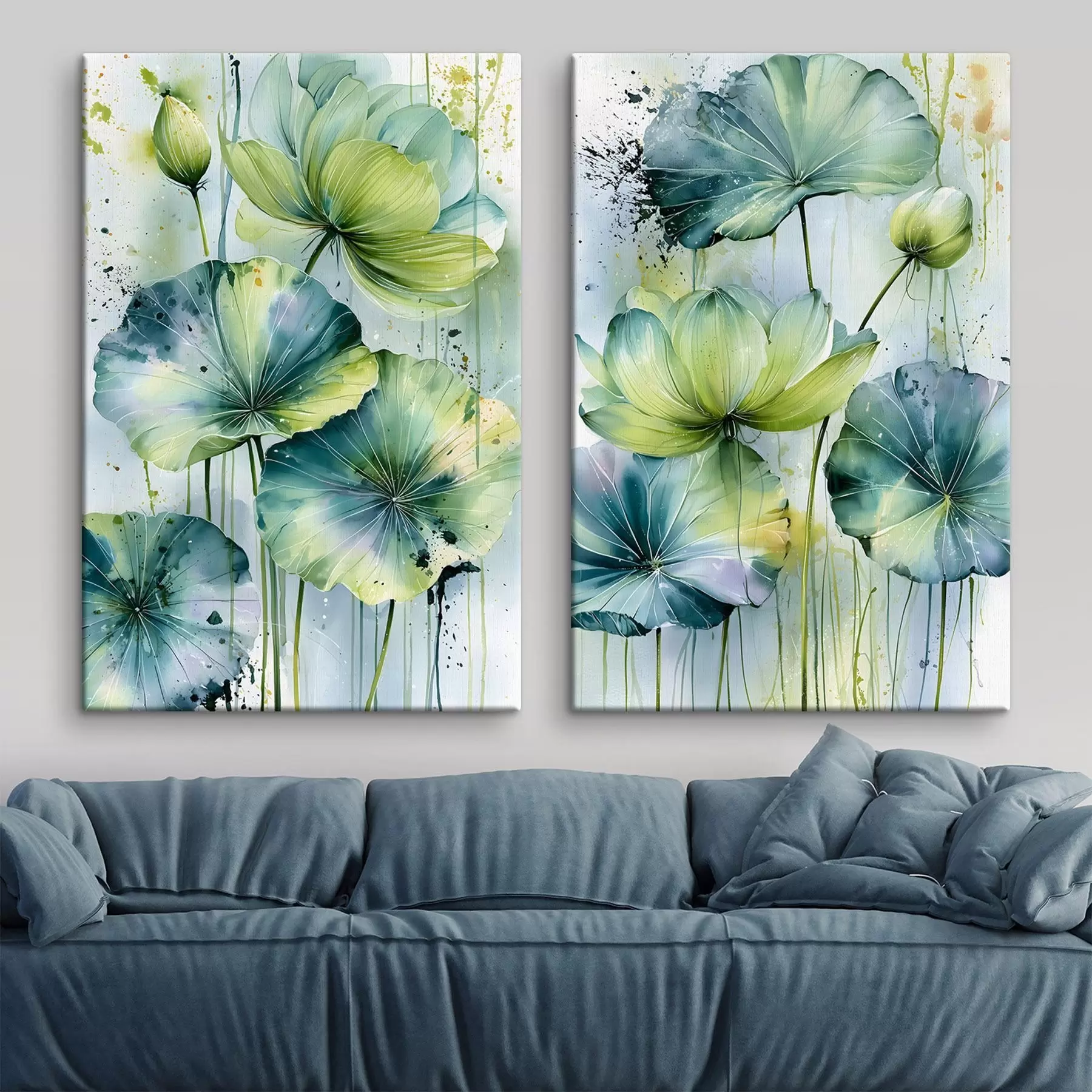  Schilderijen lelies in aquarelstijl m30622