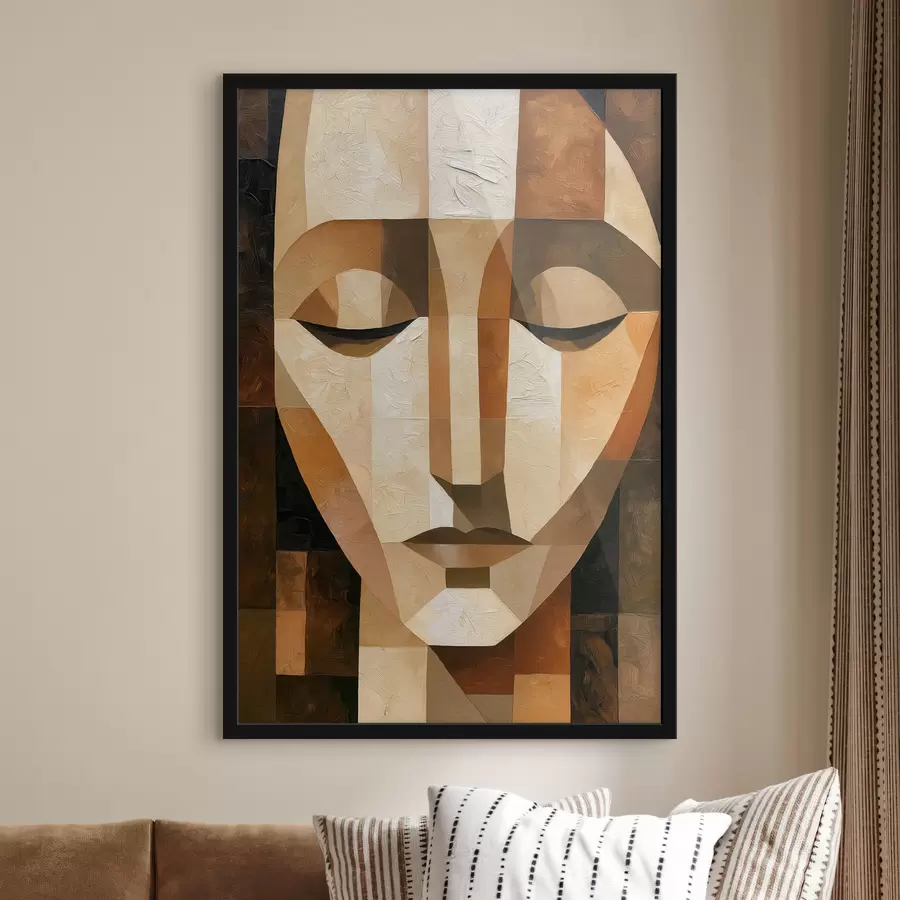 Fotobehang Een geometrisch portret f49610