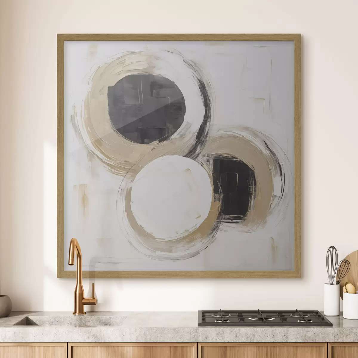 Poster Abstractie imitatie van schilderkunst f49604