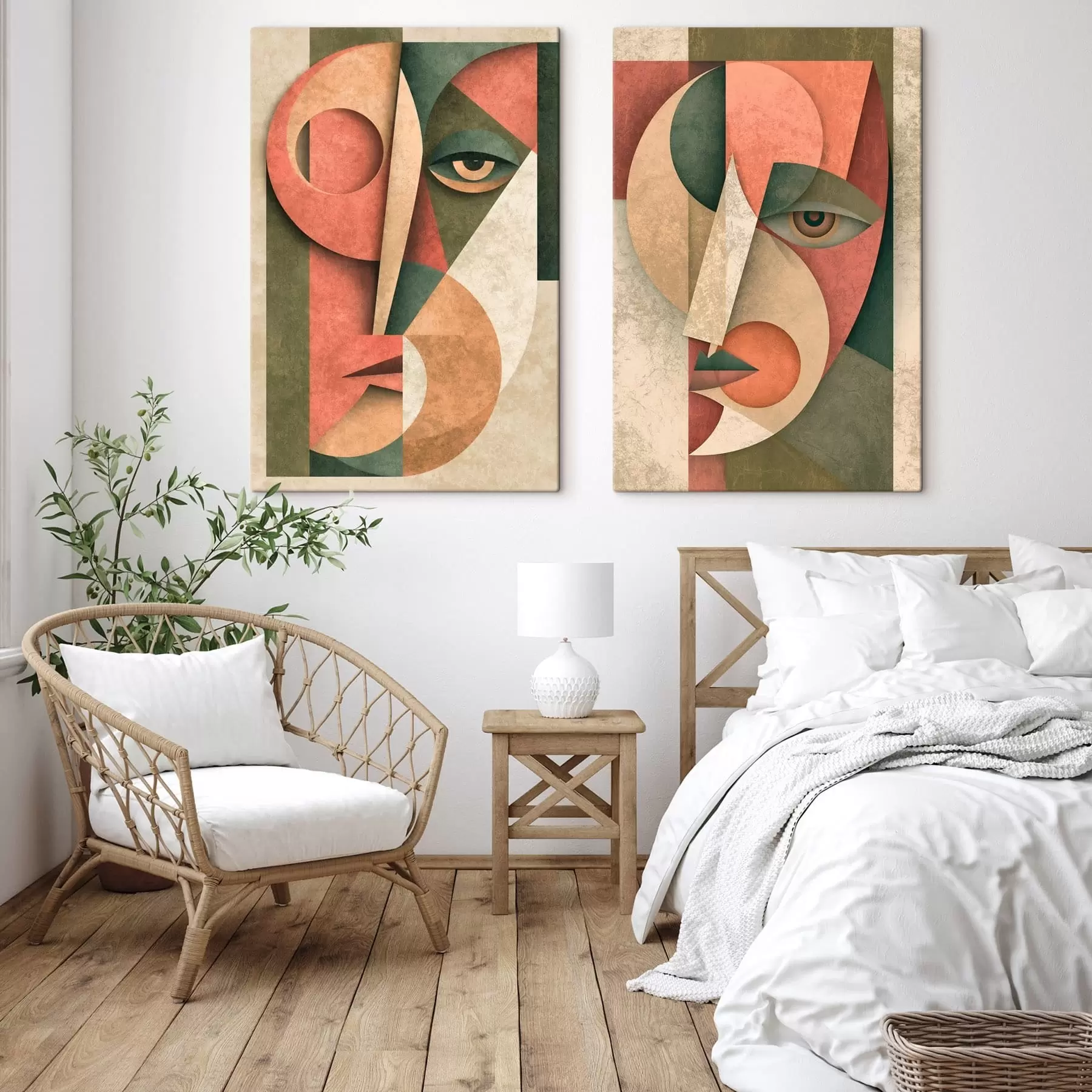  Schilderijen Abstractie van gezichten m30545