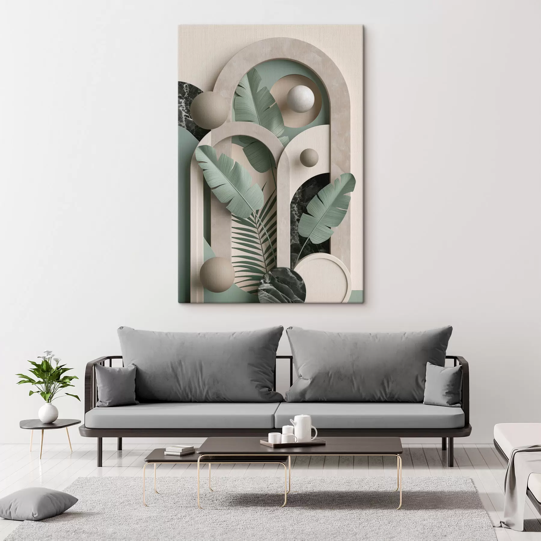  Schilderijen Compositie met botanische bogen s49515