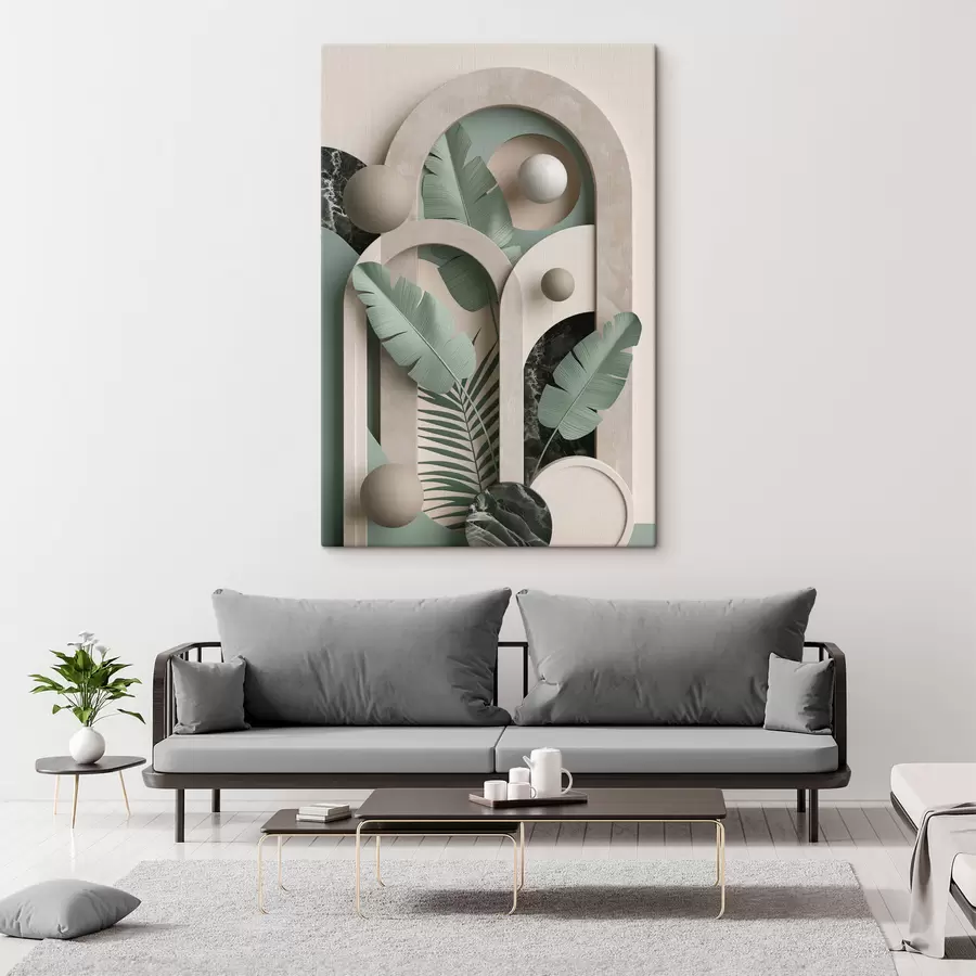  Schilderijen Compositie met botanische bogen s49515