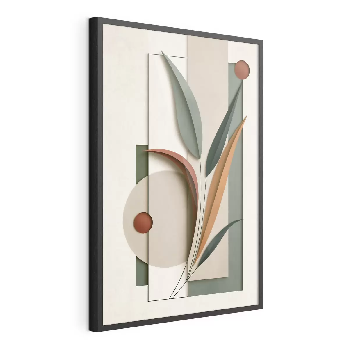 Poster Geometrische botanische compositie f49417