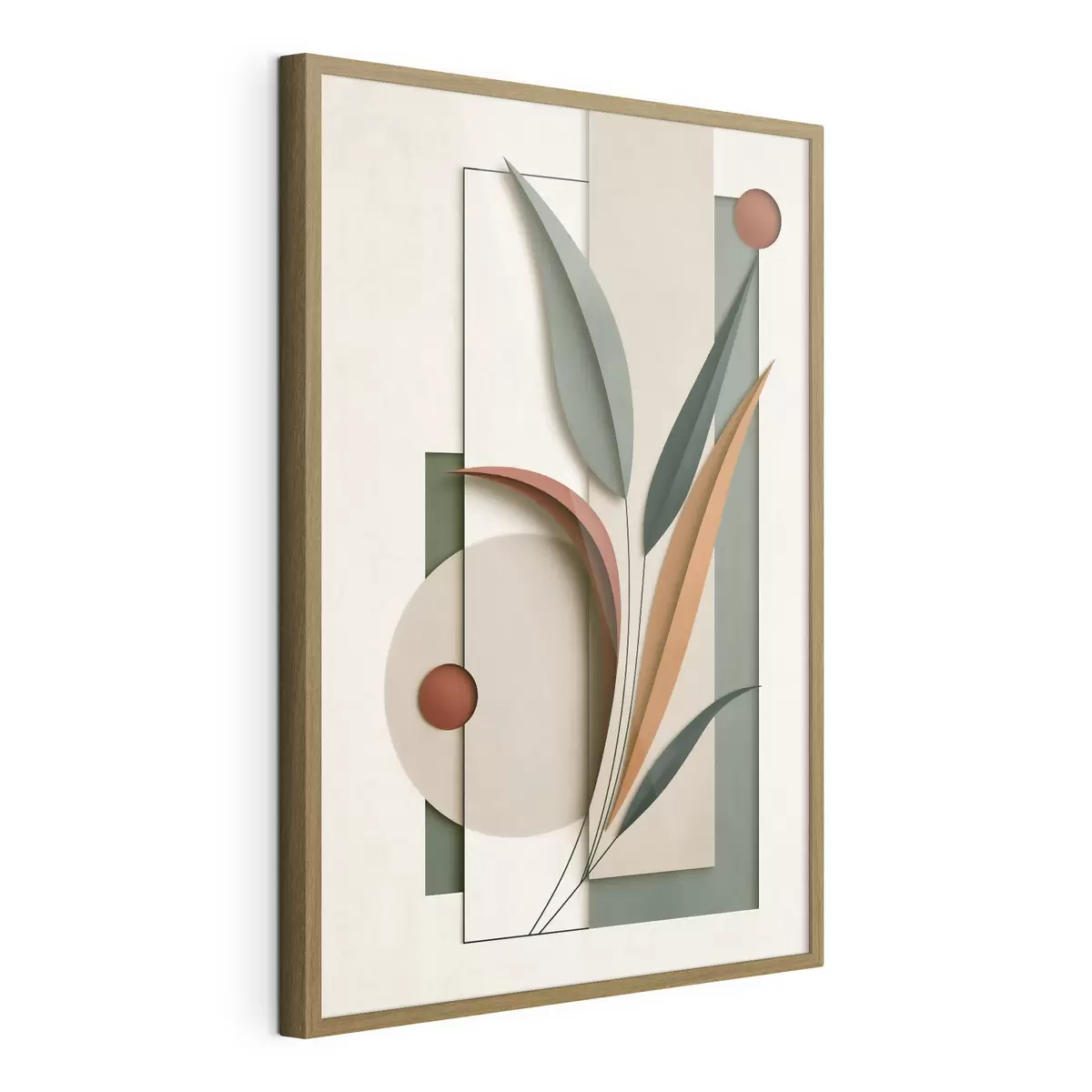 Poster Geometrische botanische compositie f49417