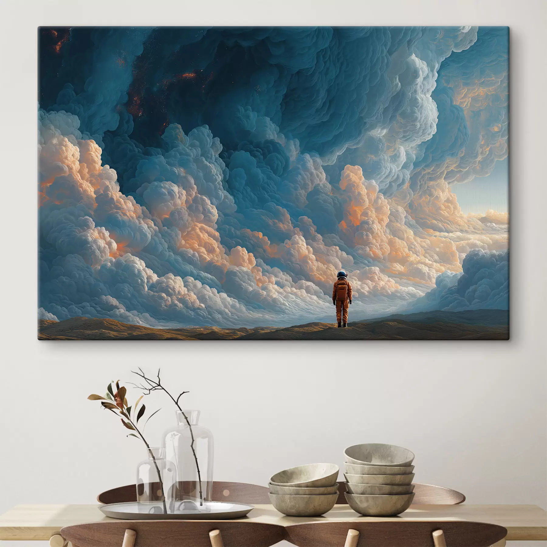  Schilderijen Wolken en astronaut s49635