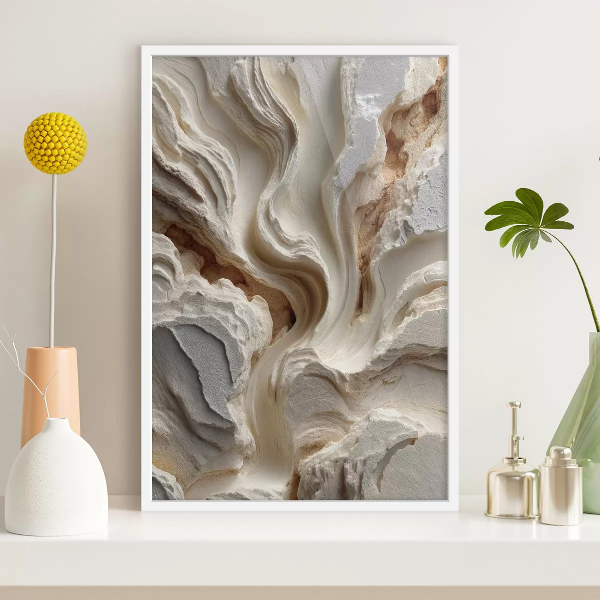 Poster Imitatie van steentextuur f49641