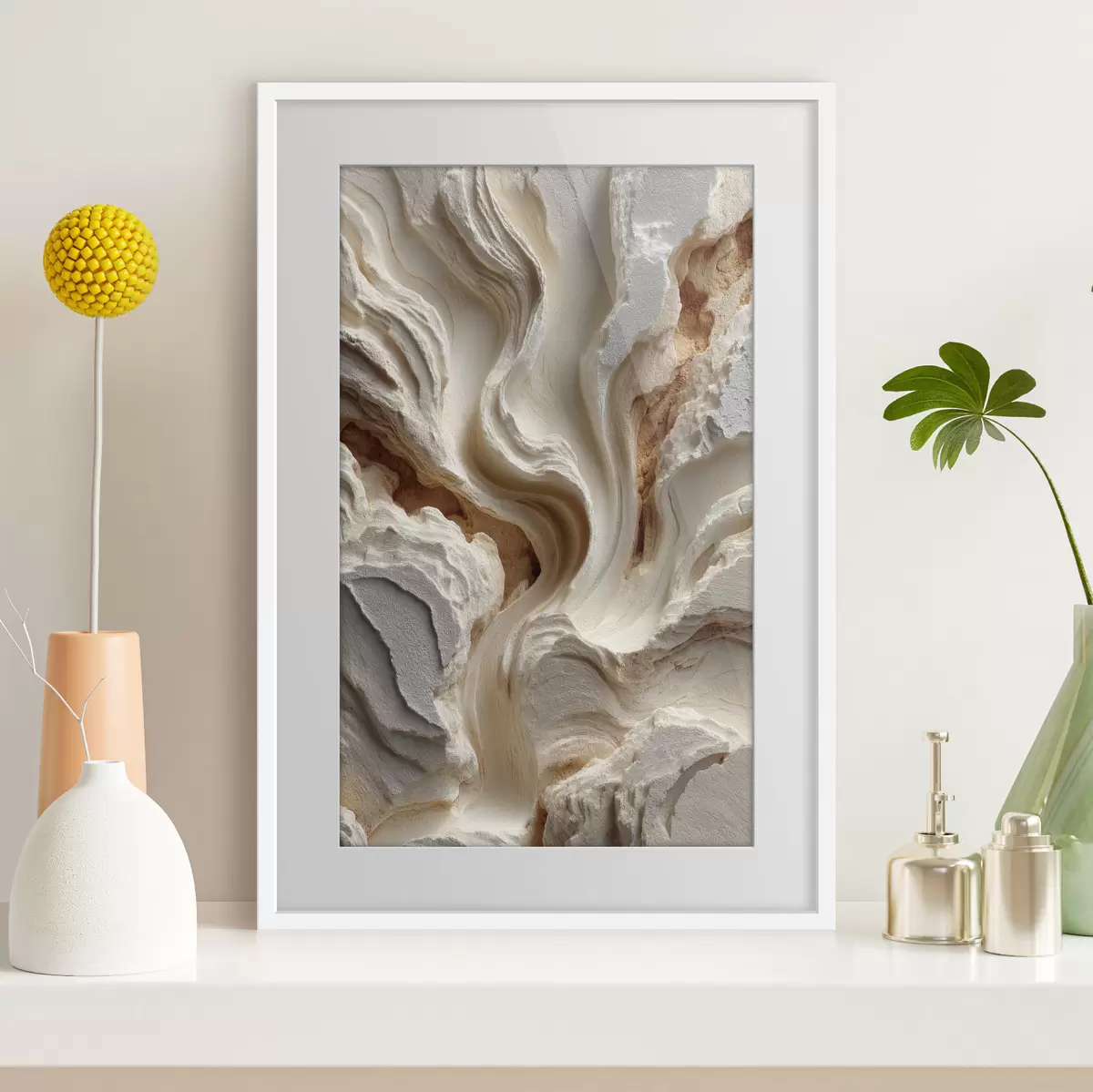 Poster Imitatie van steentextuur f49641