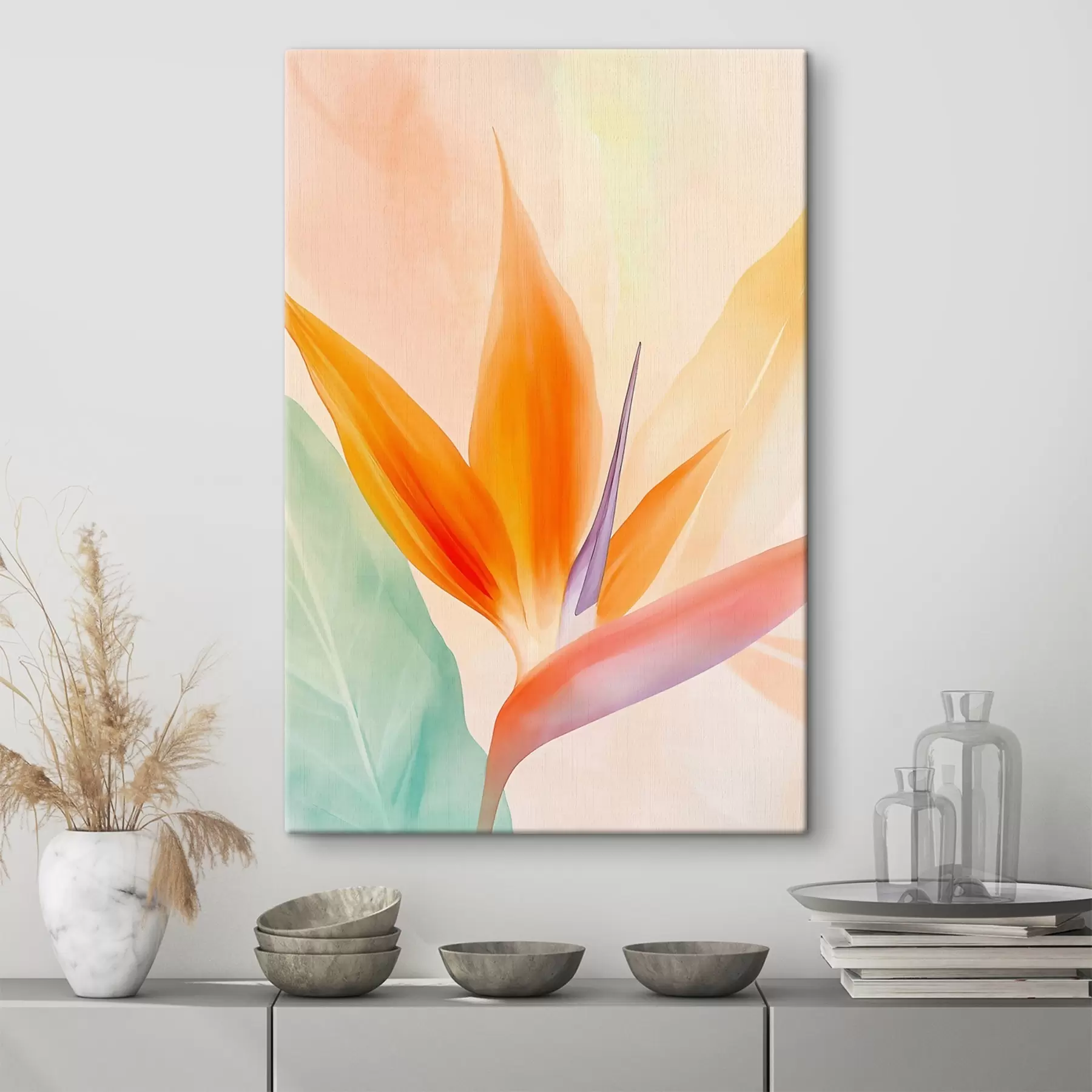  Schilderijen Tropische strelitzia-bloem s49379