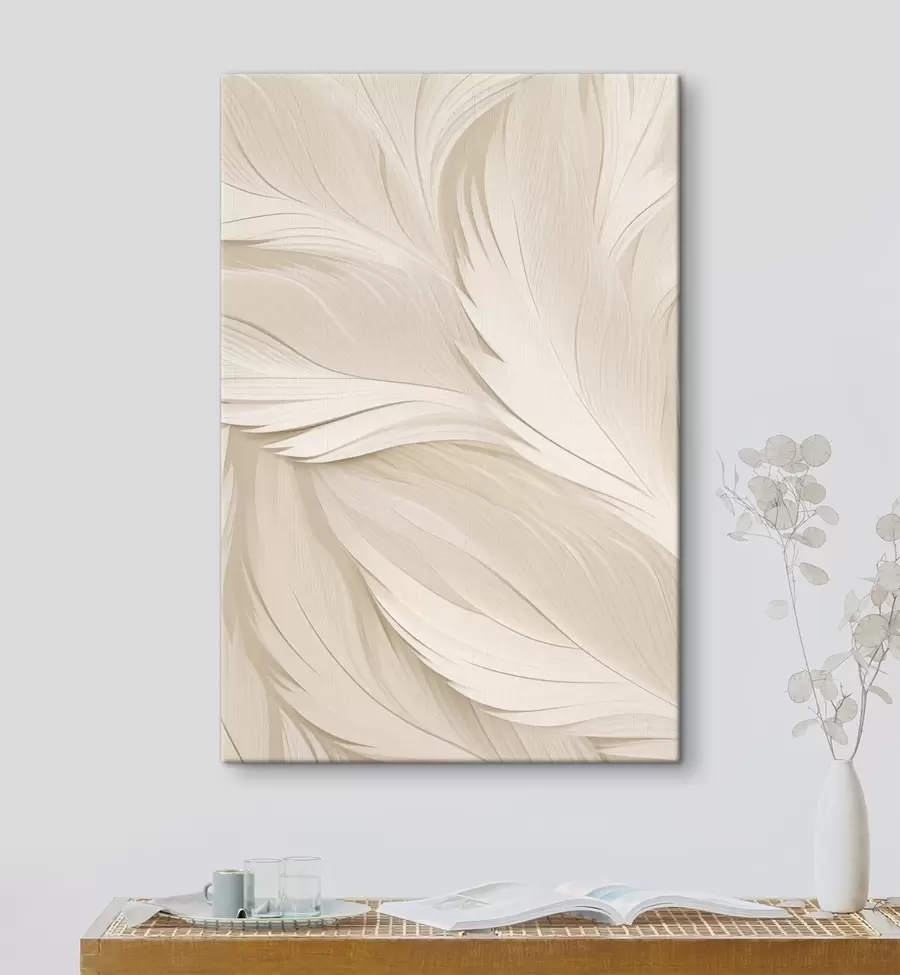  Schilderijen Volumetrische abstractie: beige lijnen s49383