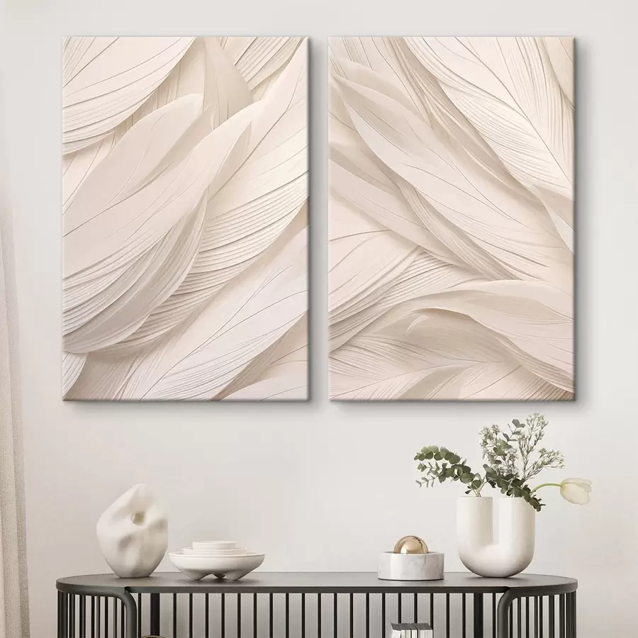  Schilderijen Beige golfabstractie m30604