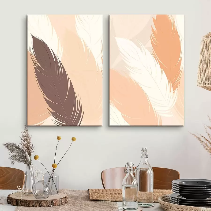  Schilderijen Minimalistische decoratieve veren m30606