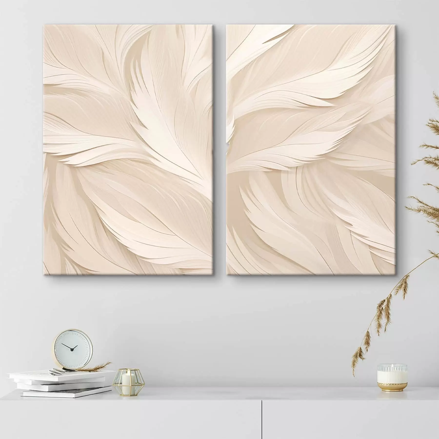  Schilderijen Volumetrische beige lijnen m30607