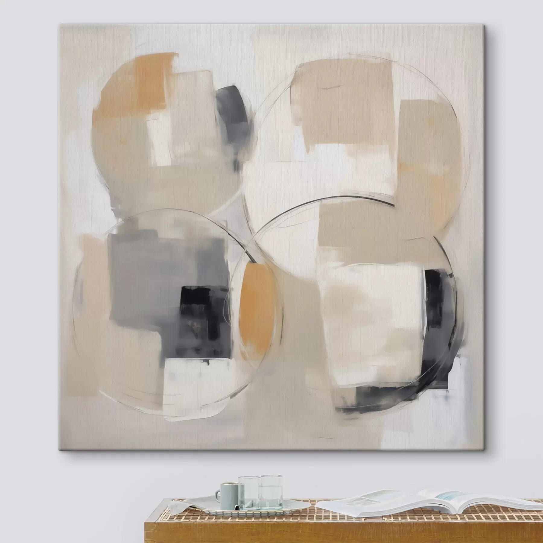 Schilderijen Moderne abstractie imitatie van schilderkunst s49745