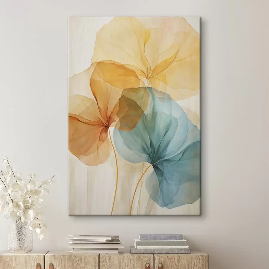  Schilderijen Abstracte plantensilhouetten s49749