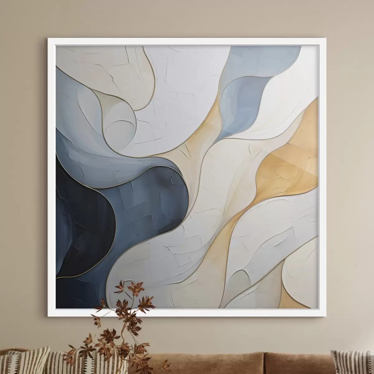 Poster Abstrakt patroon, schilderijimitatie f49752