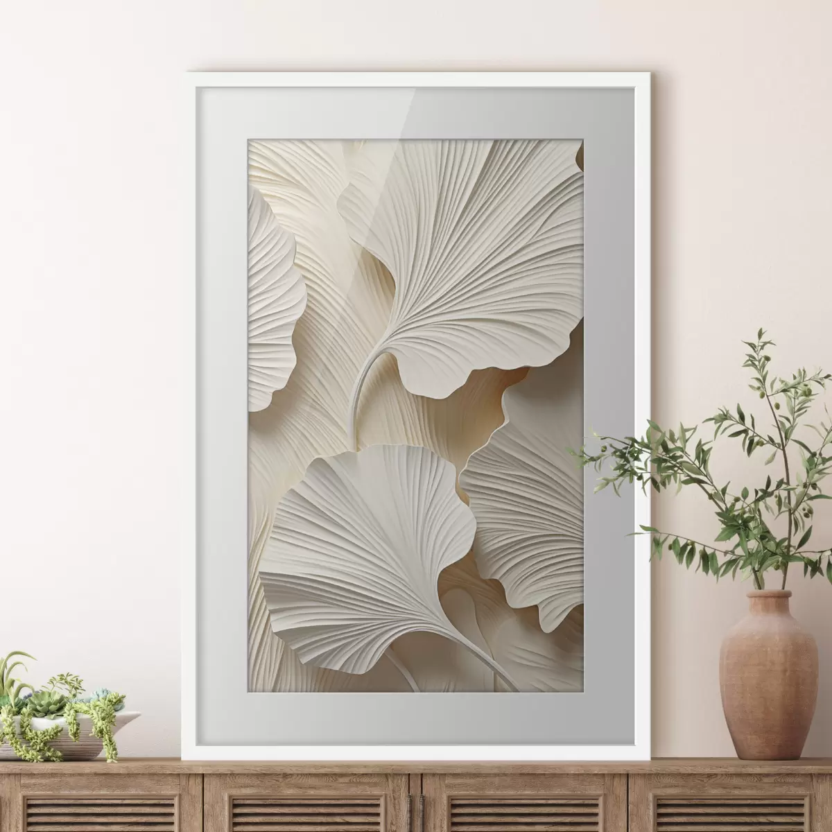 Poster Abstrakt bloemenpatroon, platte illustratie f49754