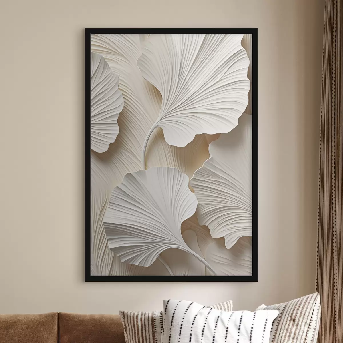Poster Abstrakt bloemenpatroon, platte illustratie f49754