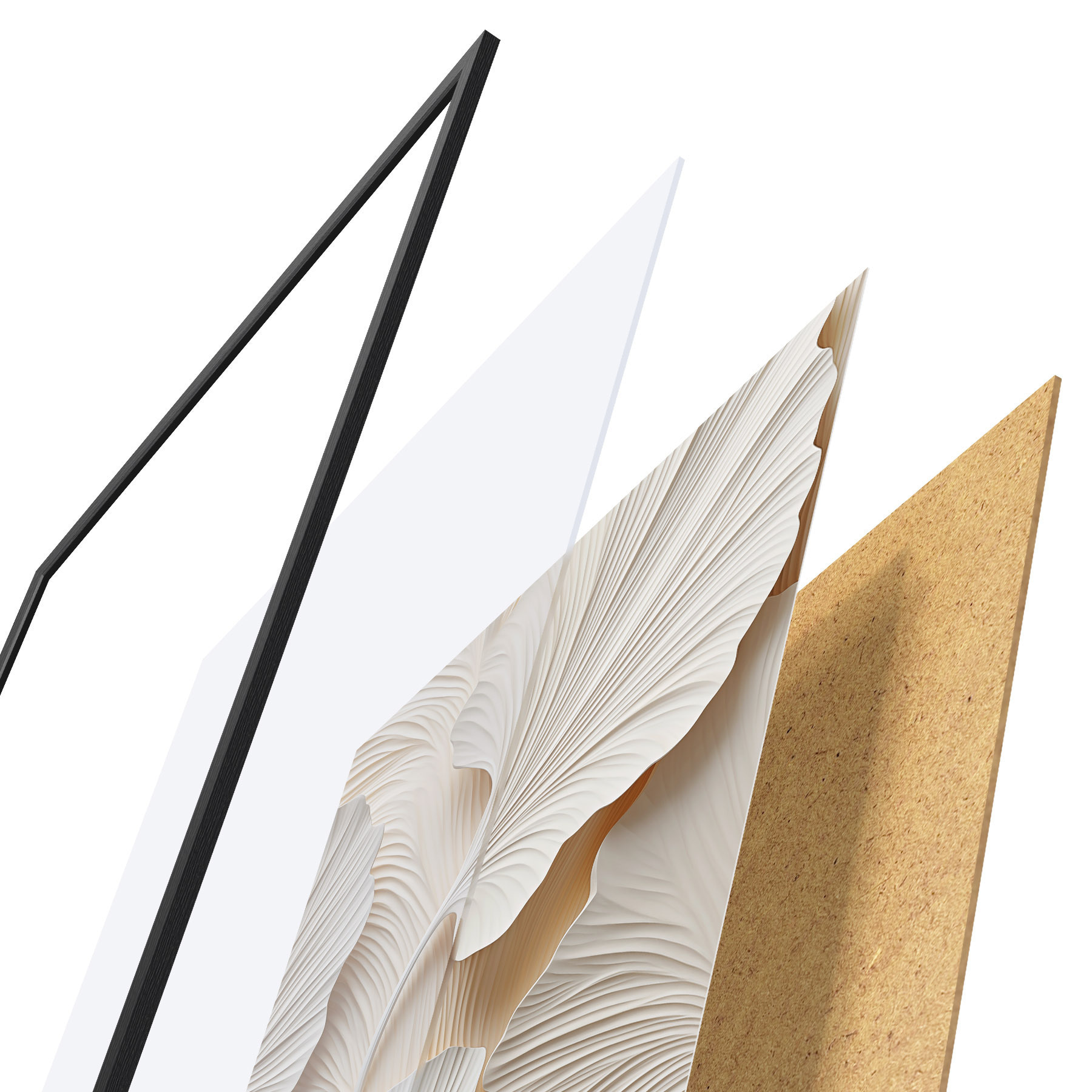 Poster Abstrakt bloemenpatroon, platte illustratie f49754