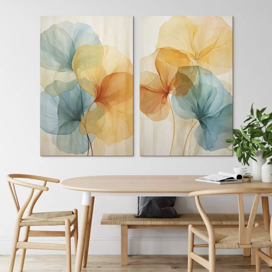  Schilderijen Abstracte plantensilhouetten m30668