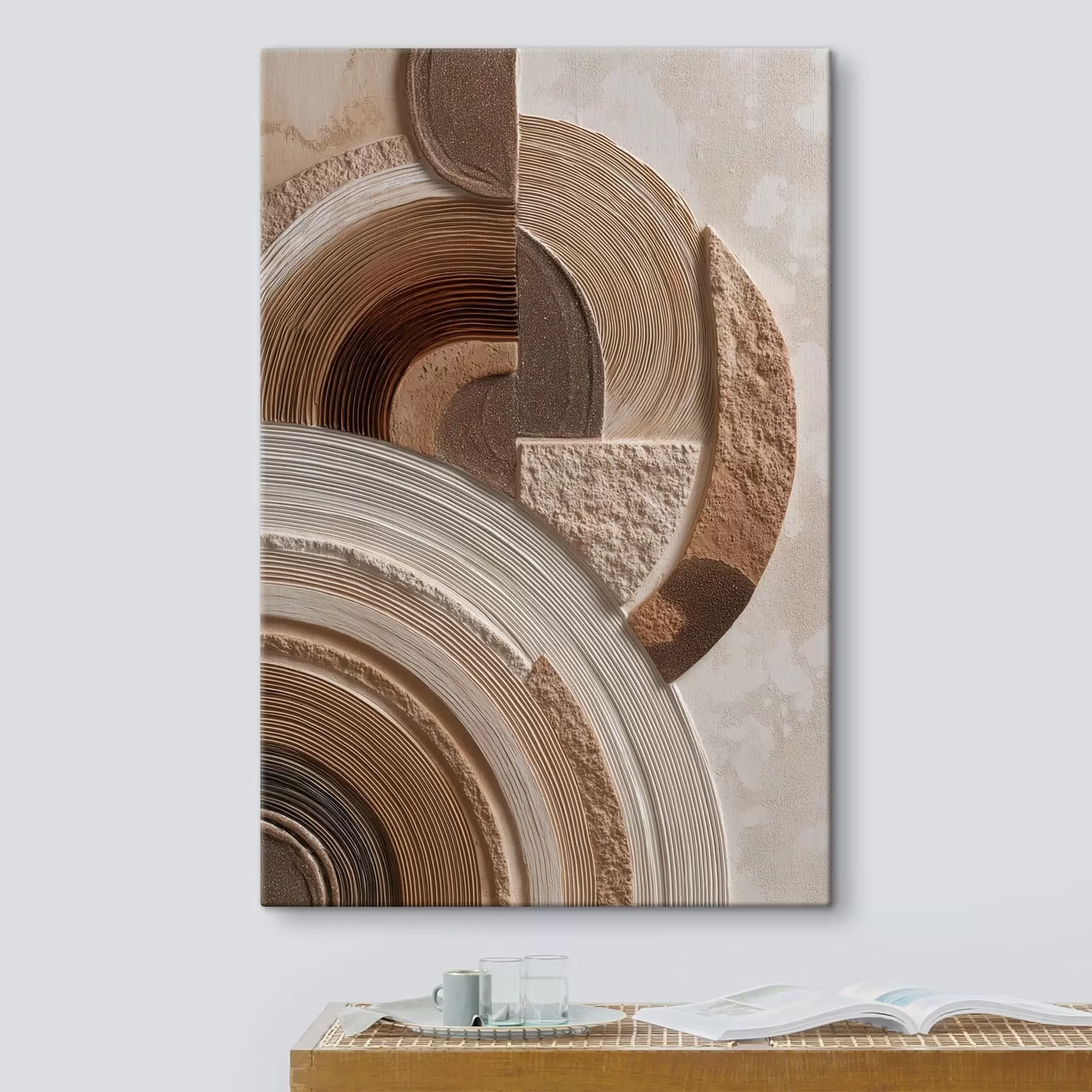  Schilderijen Abstracte cirkels met verschillende texturen s49685