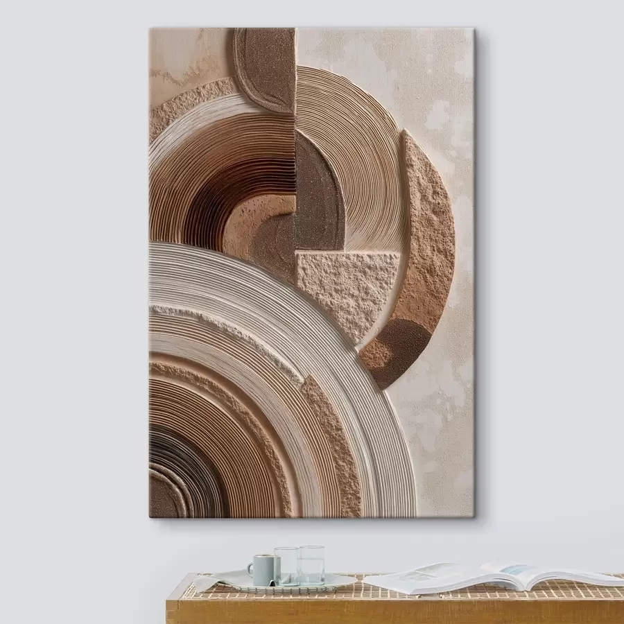  Schilderijen Abstracte cirkels met verschillende texturen s49685