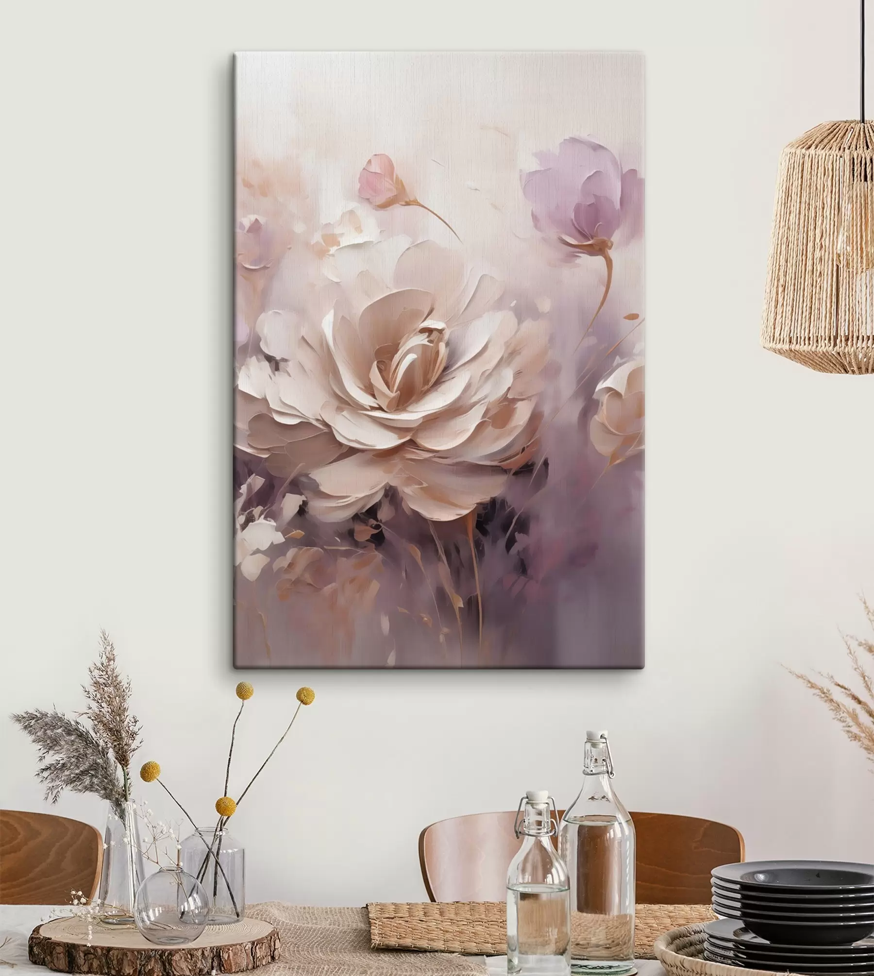  Schilderijen Crème roos s49735