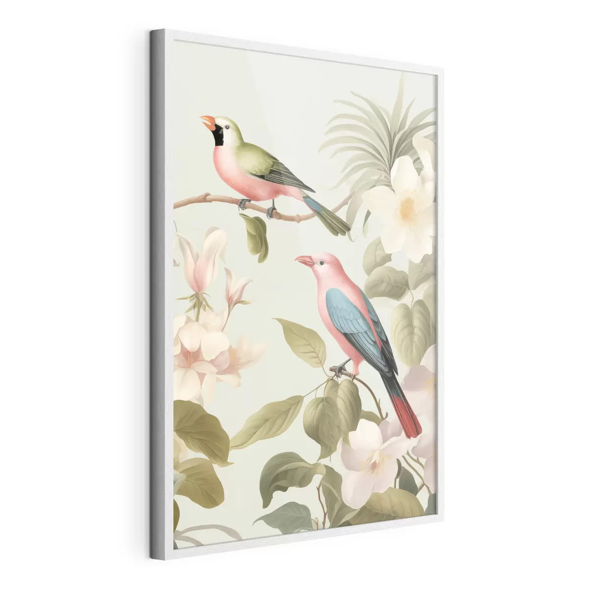 Poster Kolibrie in een bloeiende tuin f49733