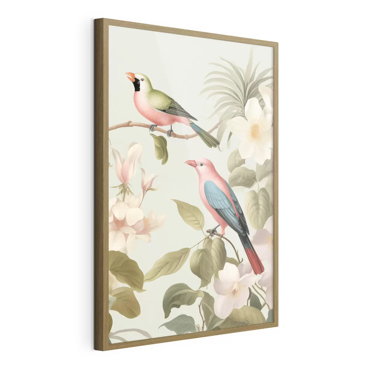 Poster Kolibrie in een bloeiende tuin f49733