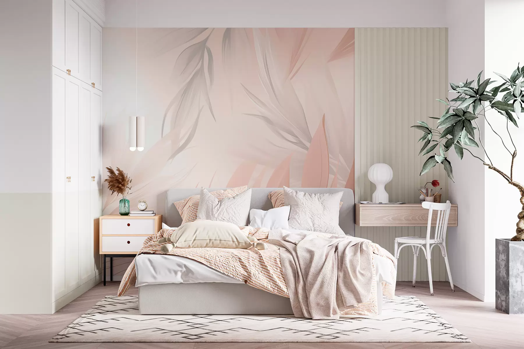Fotobehang Puntige bladeren w05742