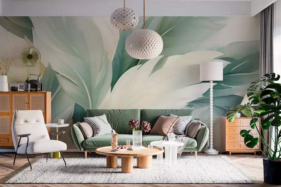 Fotobehang Puntige bladeren w05744