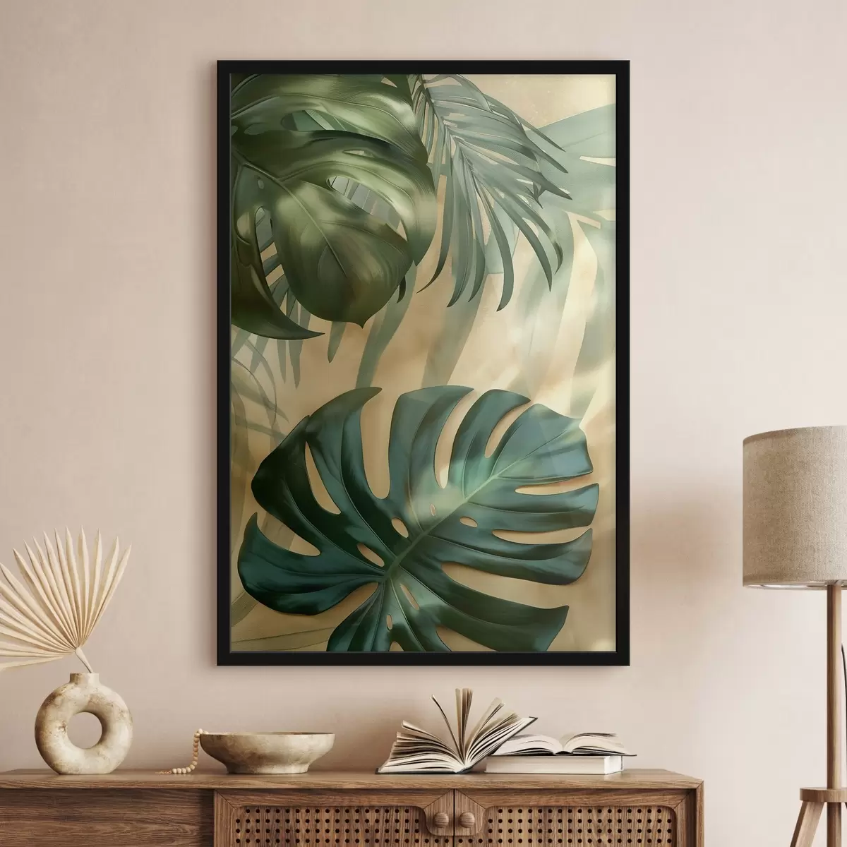 Poster Monstera en tropische bladeren f49552