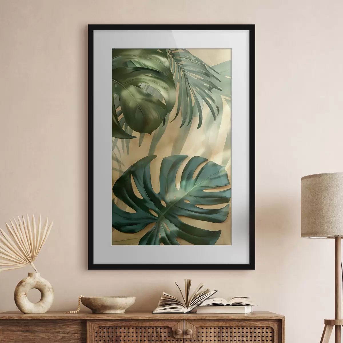 Poster Monstera en tropische bladeren f49552