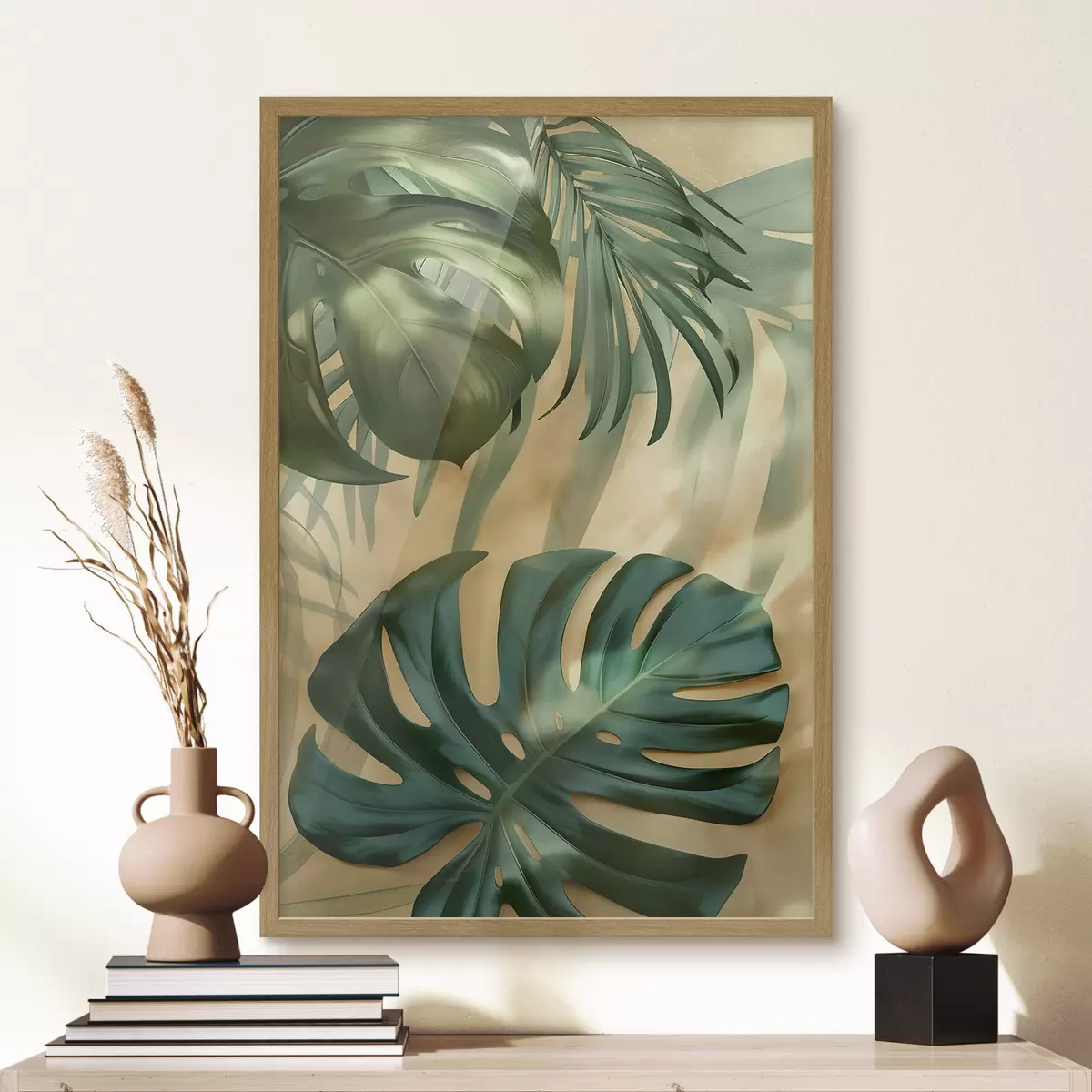 Poster Monstera en tropische bladeren f49552