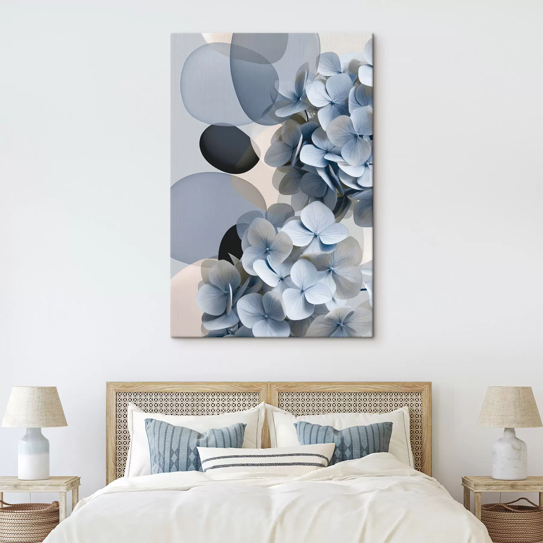  Schilderijen Een moderne abstractie met hortensia’s s49699