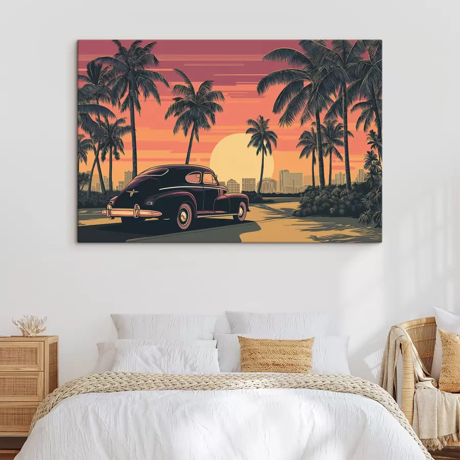  Schilderijen Oldtimer met palmbomen s49833