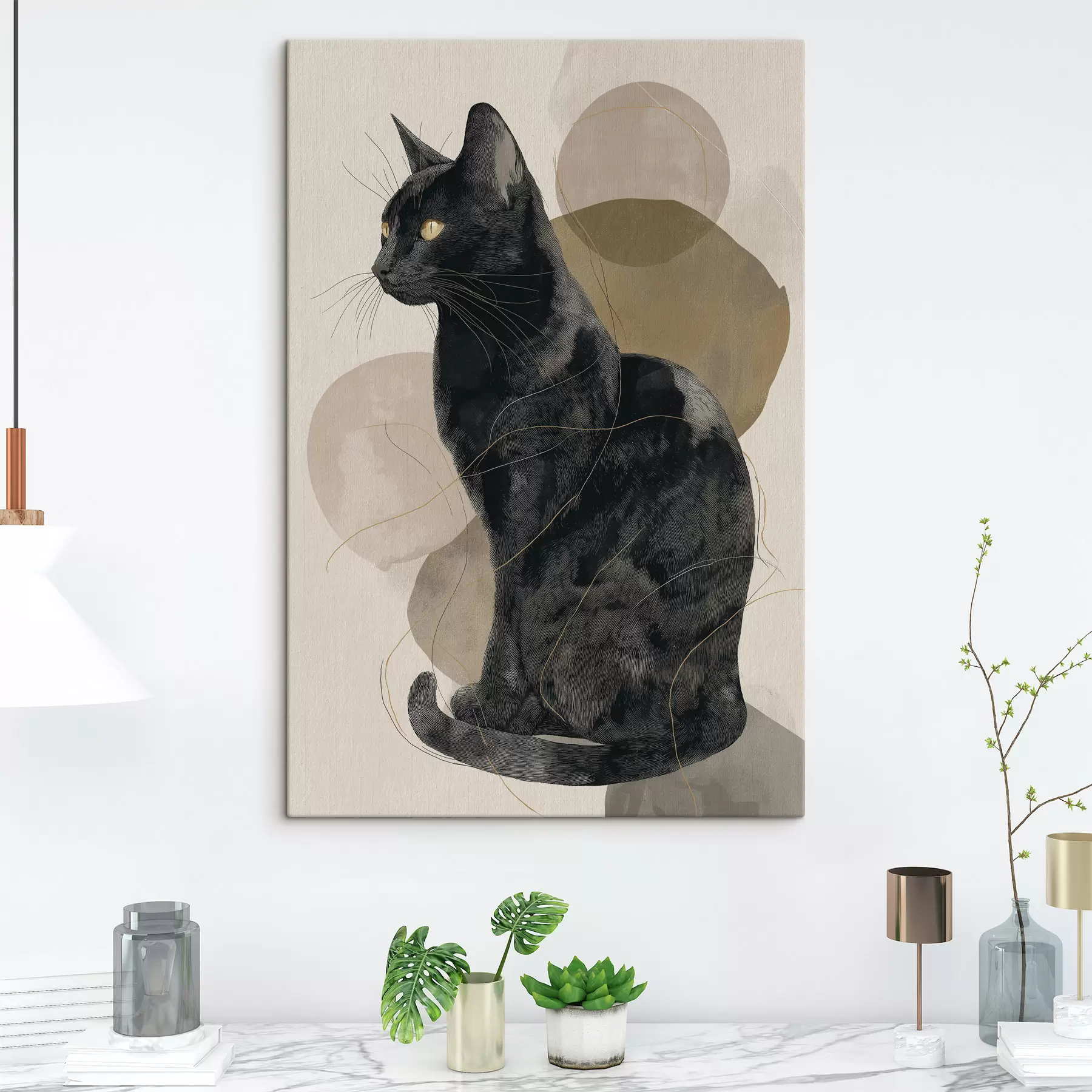  Schilderijen Zwarte kat s49838