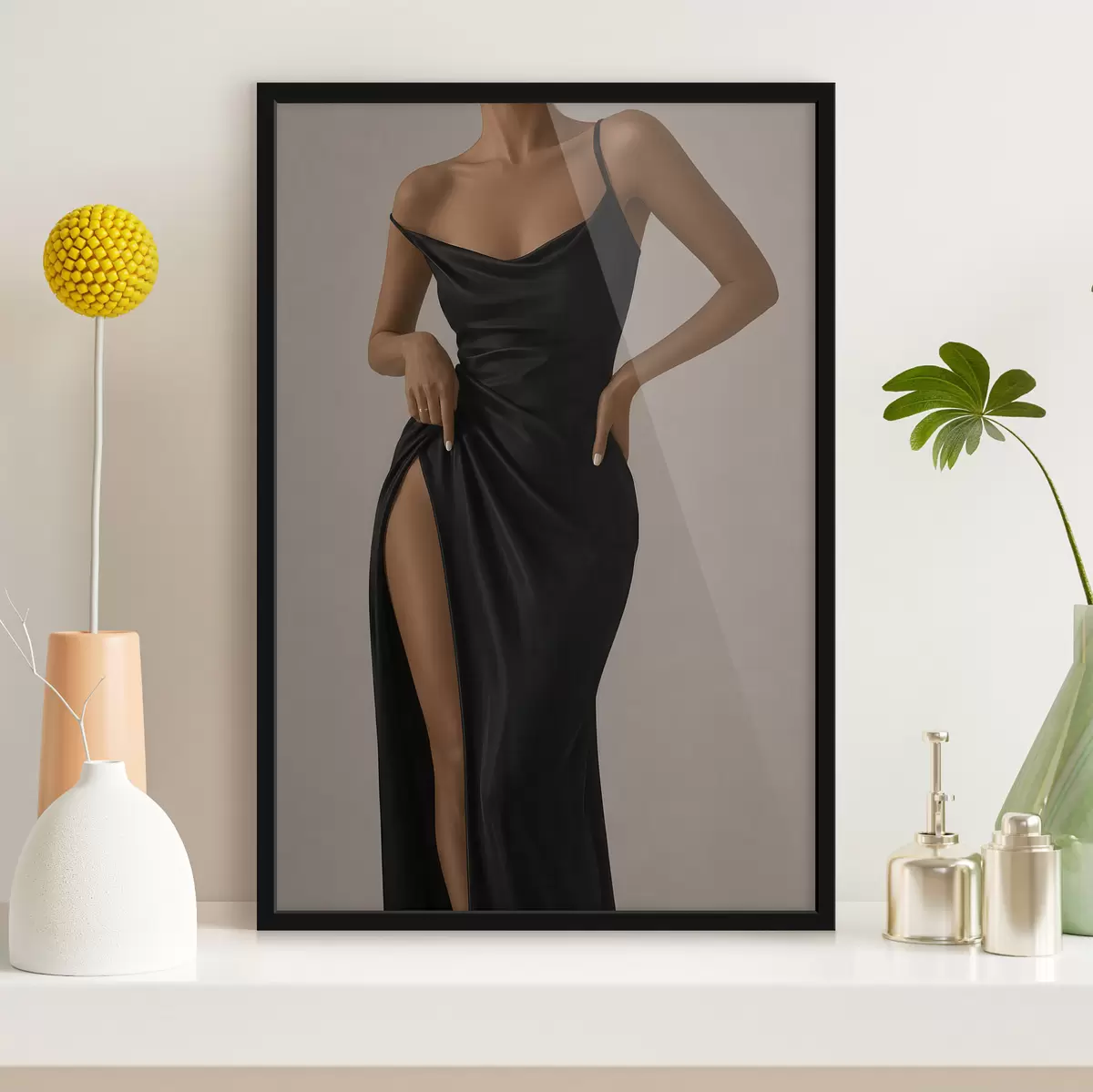 Poster Zwarte jurk f49822