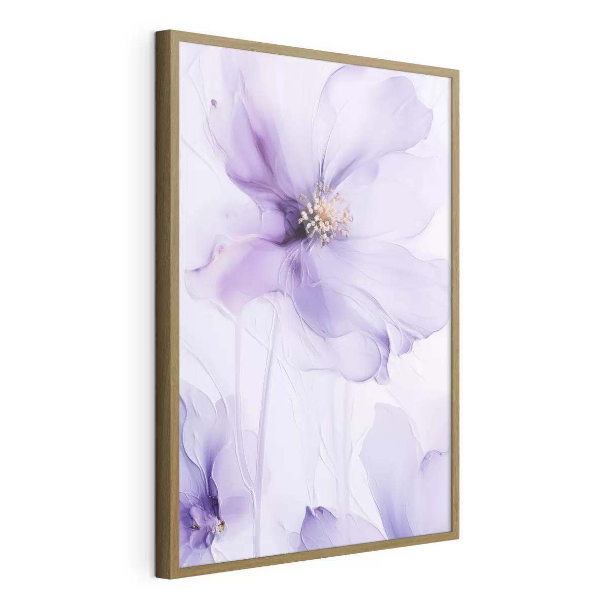 Poster Verfijnde bloemen met gedetailleerde details en een witte achtergrond met textuur f49761