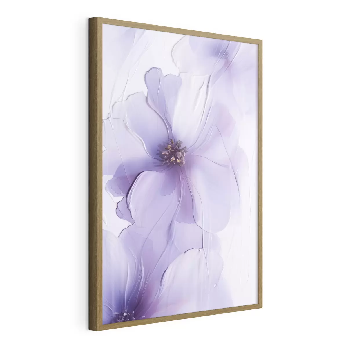Poster Verfijnde bloemen met gedetailleerde details en een witte achtergrond met textuur f49762