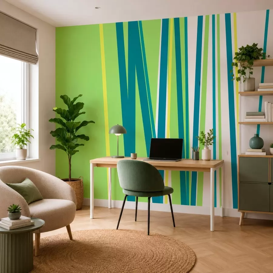 Fotobehang een levendige, abstracte streep w05749