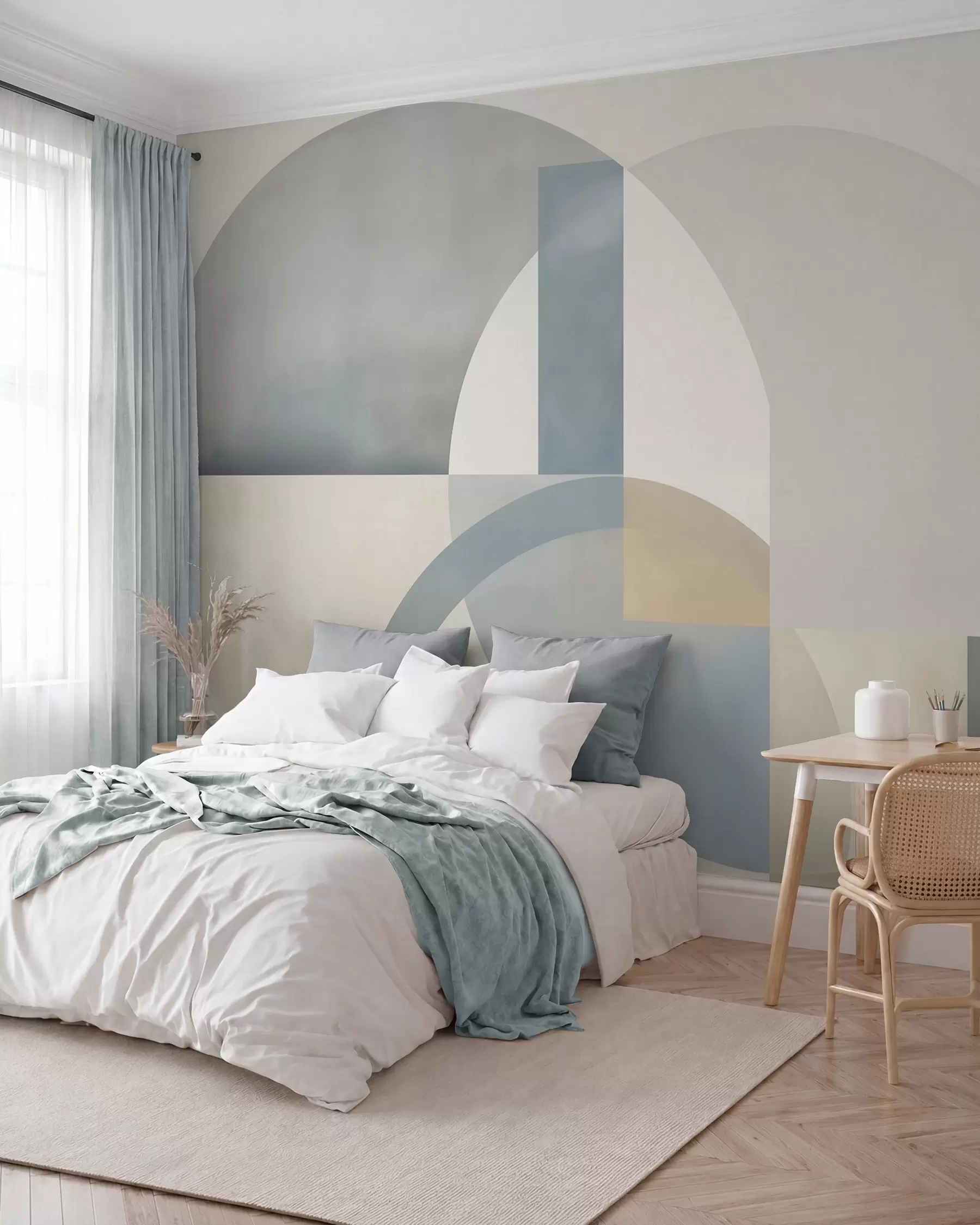 Fotobehang Geometrische abstractie met imitatie van textuur w05778